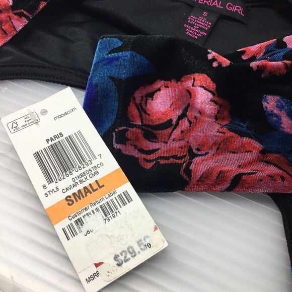 Material Girl Velvet Crop Top C4 - Picture 6 of 6